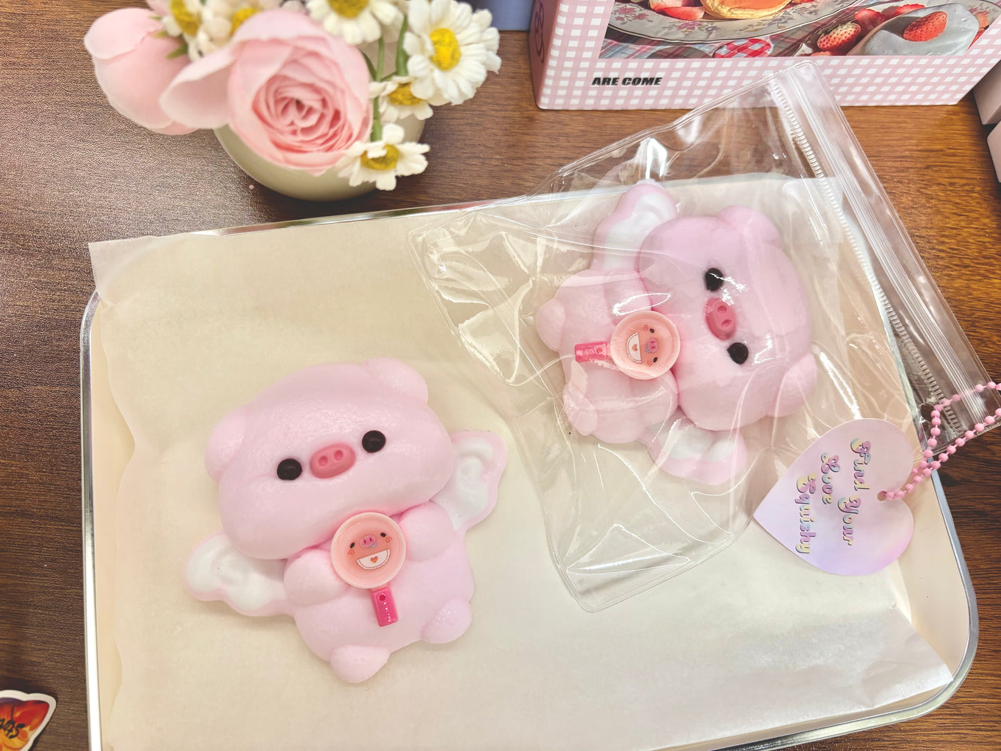 Angel Pig Taba Squishy Toy
