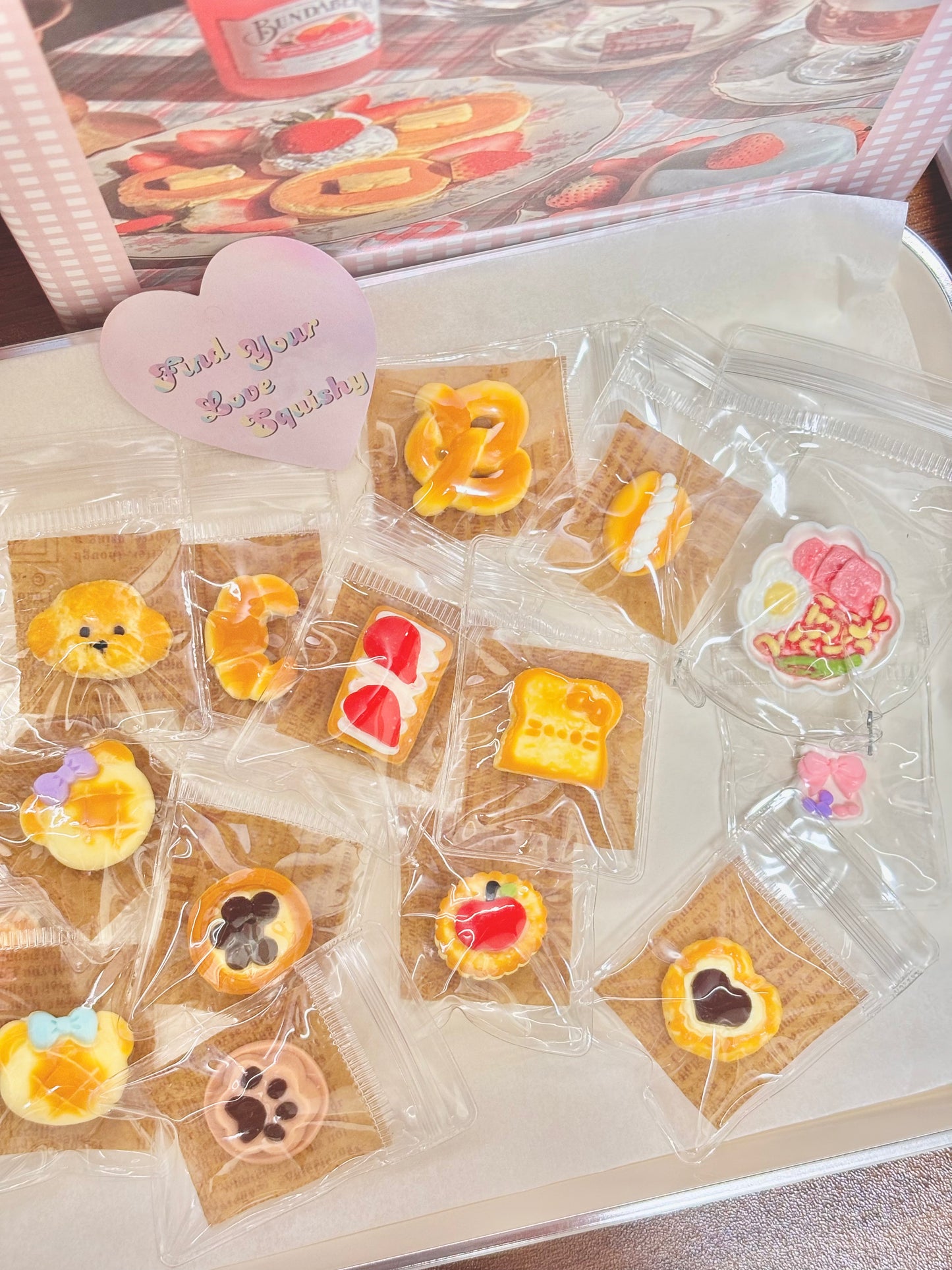 Mini Bread Food Taba Squishy Toy