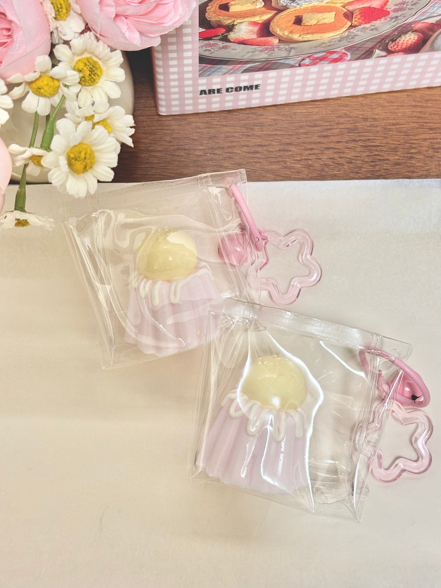 Mini Strawberry Canelé Taba Squishy Toy