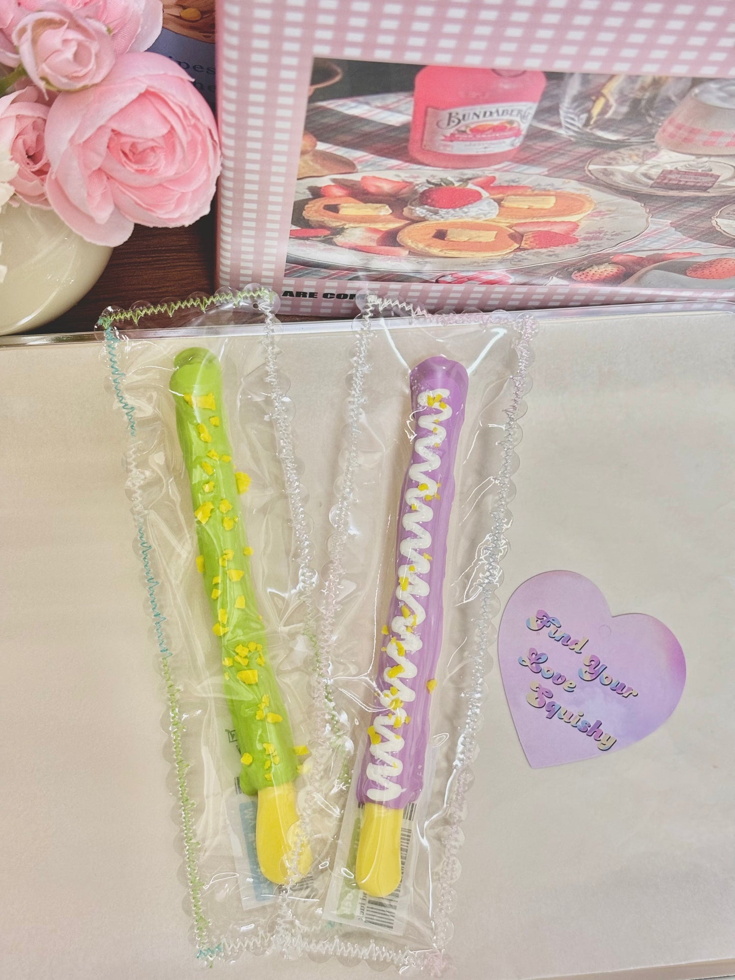 Pocky Chocolate Biscuit Stick Taba Squishy Toy