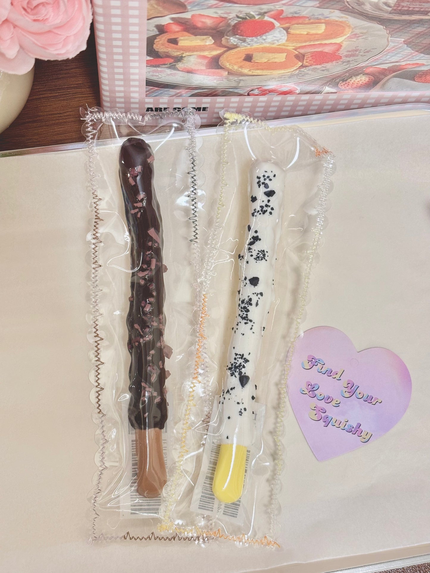 Pocky Chocolate Biscuit Stick Taba Squishy Toy