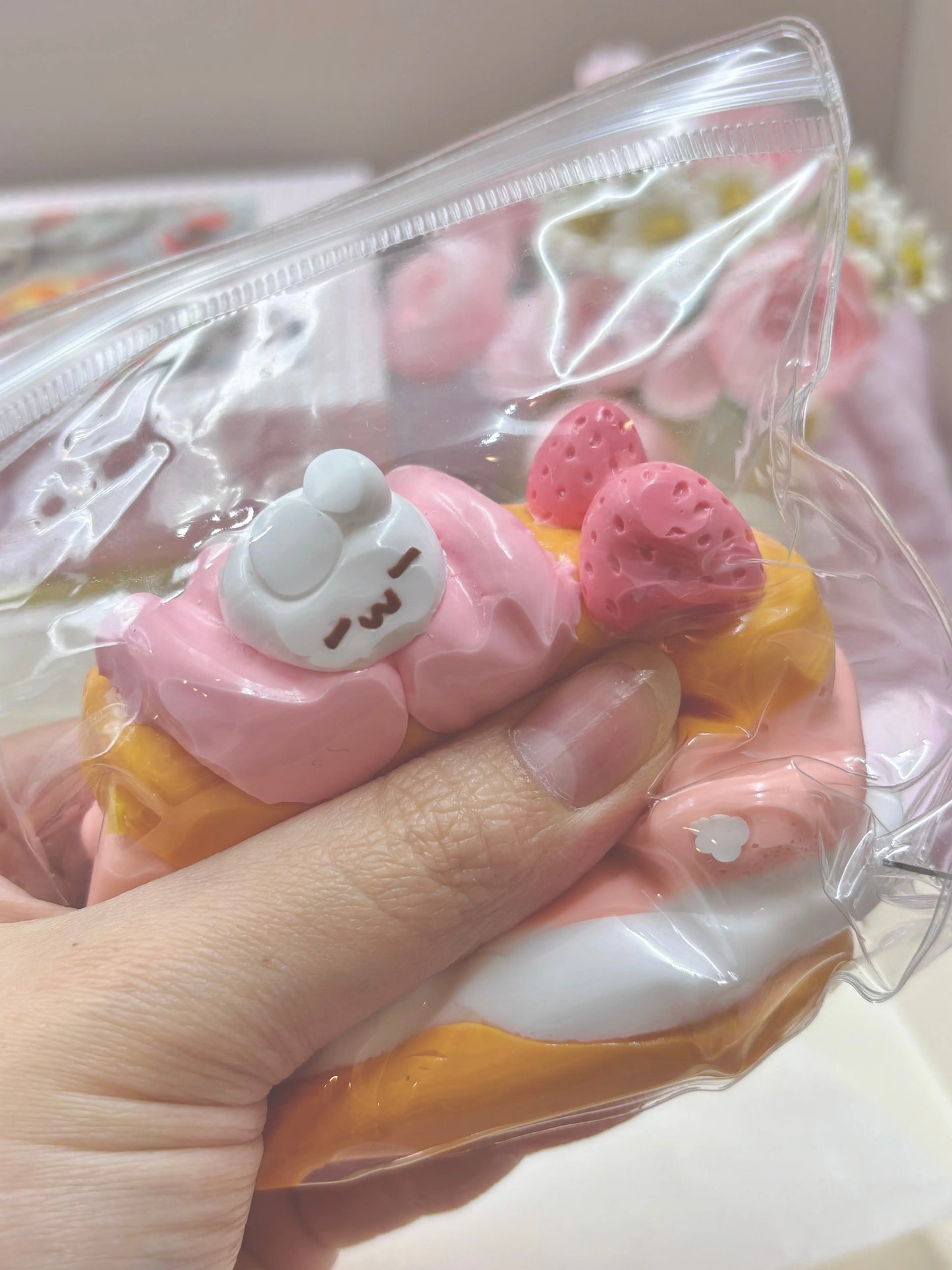 Rabbit Strawberry Cake Taba Squishy Toy - Find Your Love