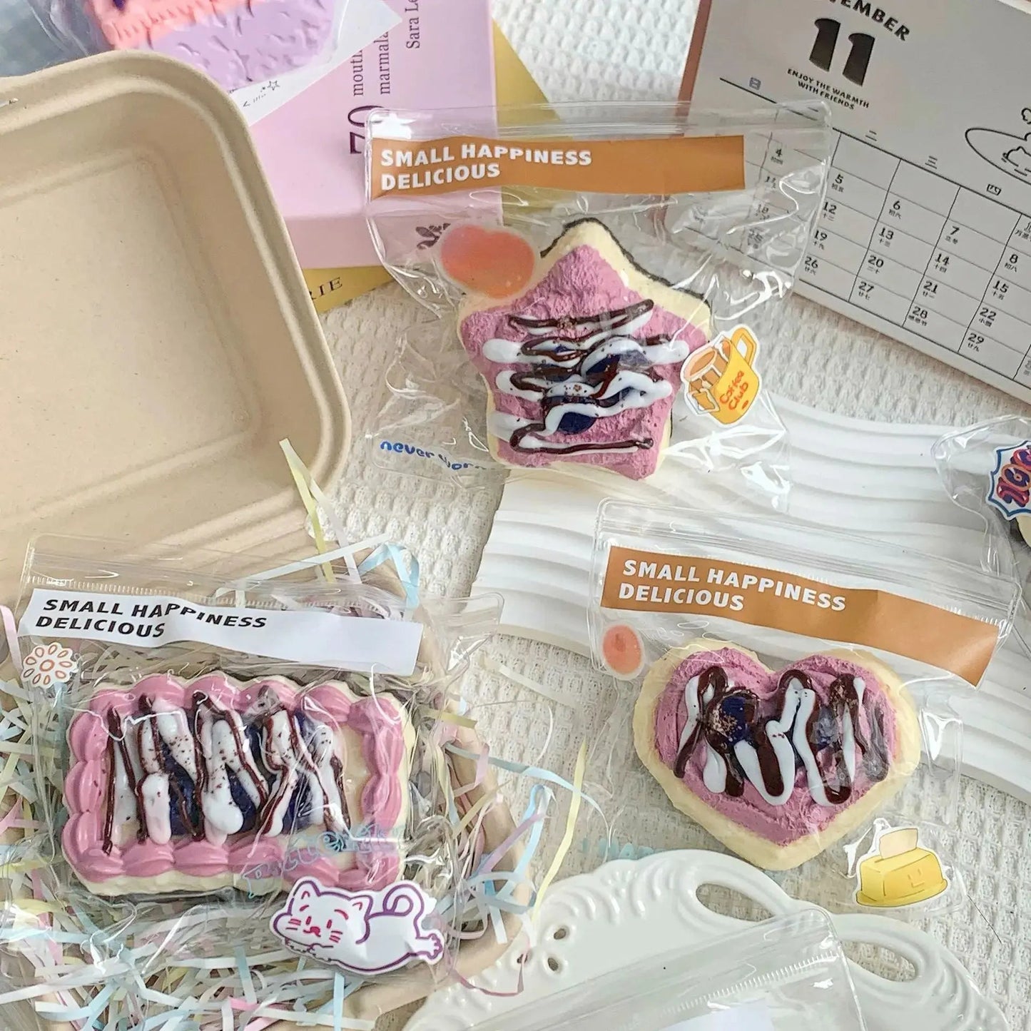 Blueberry Cake Dessert Series Taba Squishy Toy - Find Your Love