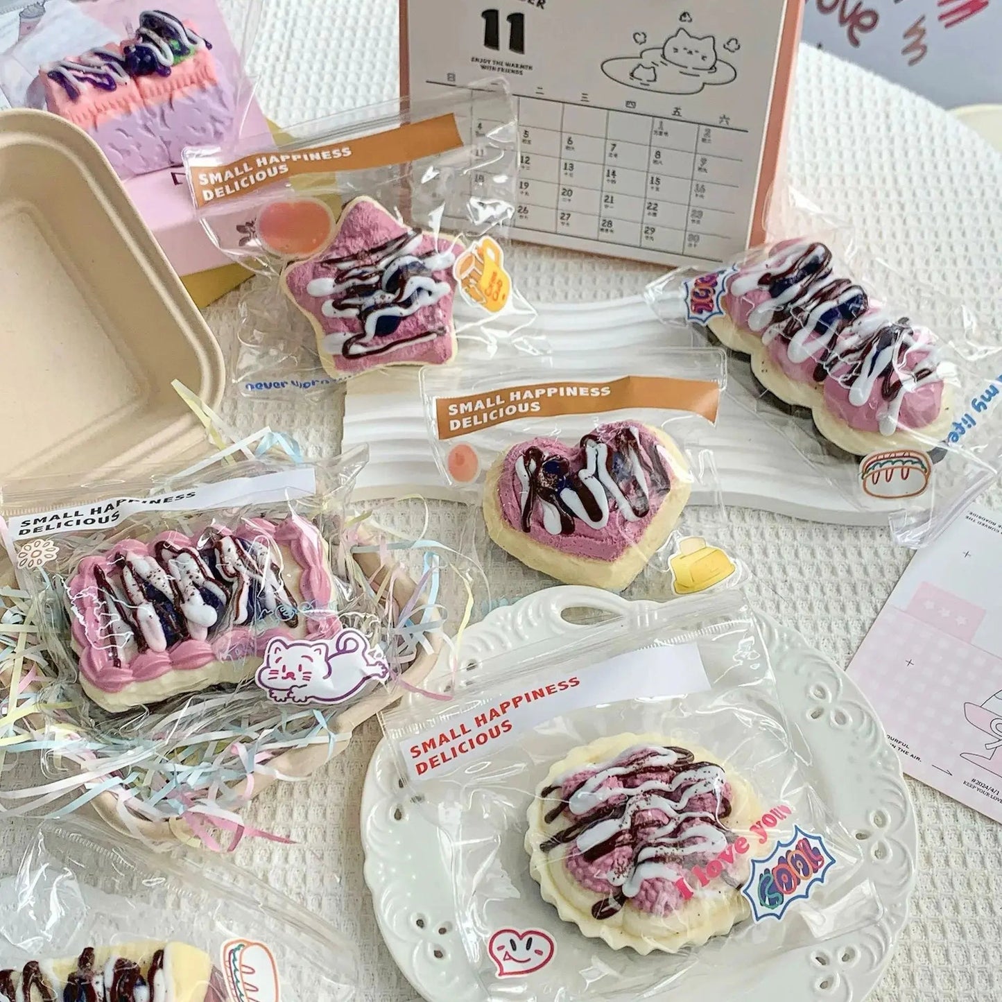 Blueberry Cake Dessert Series Taba Squishy Toy - Find Your Love