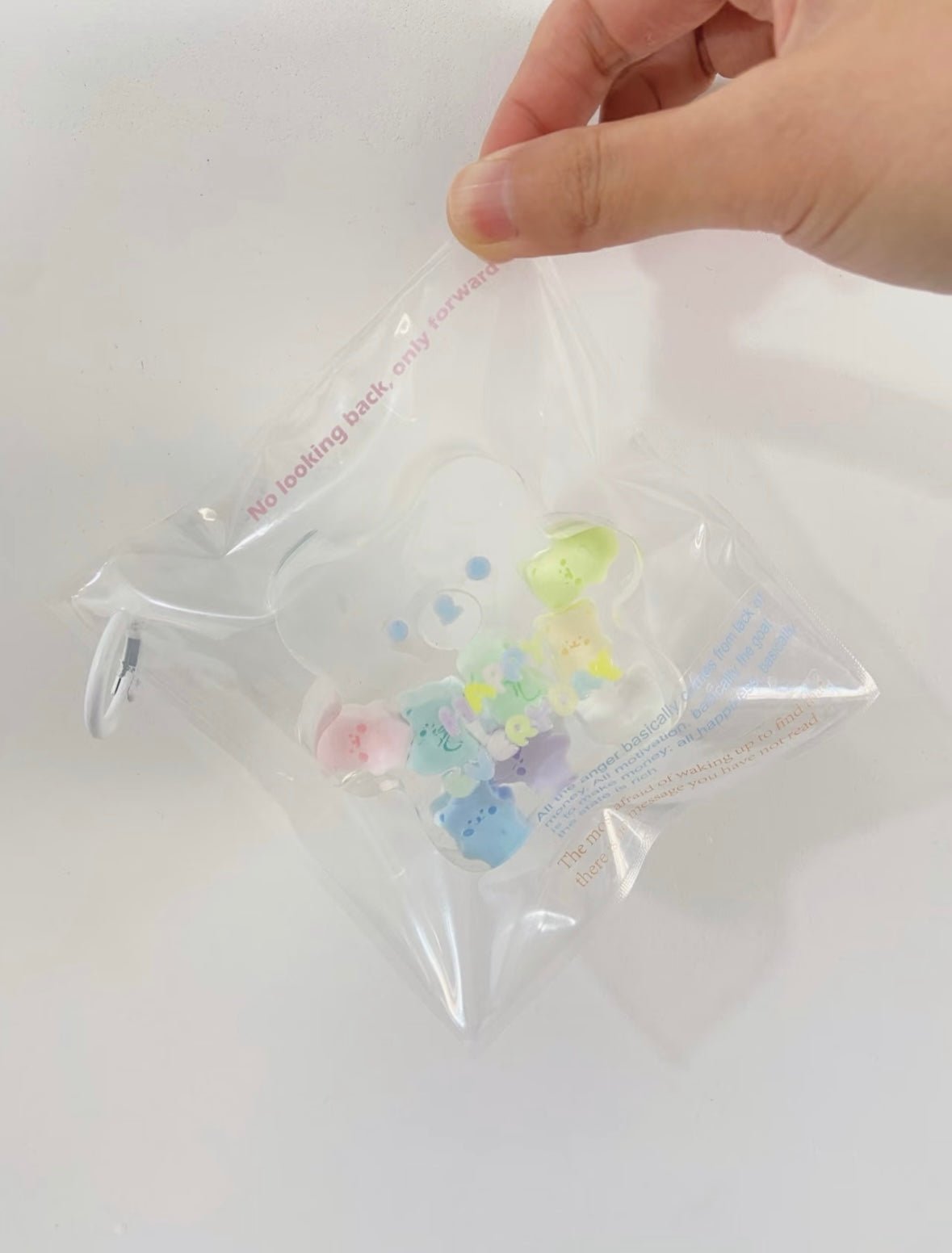 Clear Glitter Gel Crystal Bear Taba Squishy Toy - Find Your Love