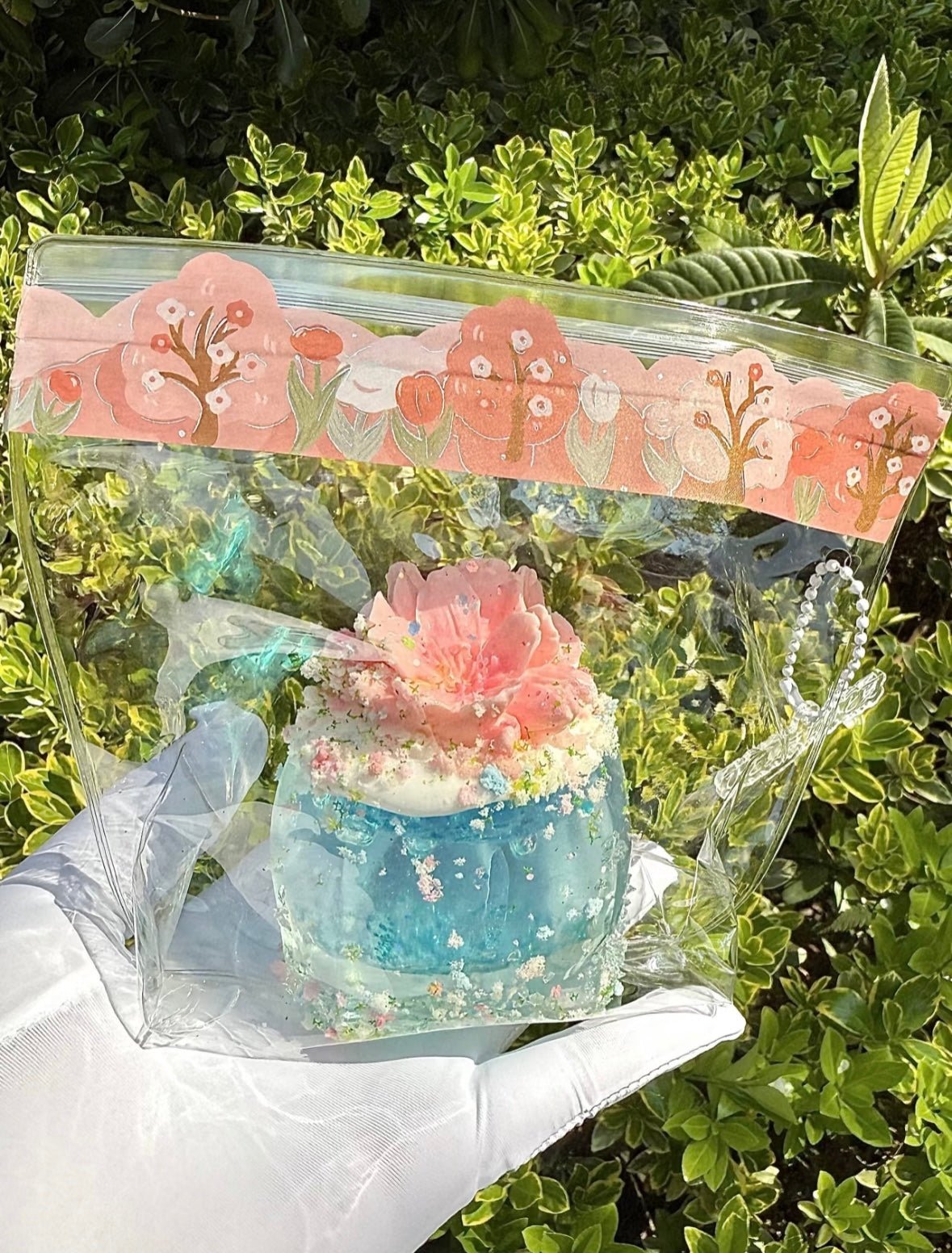 Glitter Gel Flower Drink Squishy Toy - Find Your Love Squishy