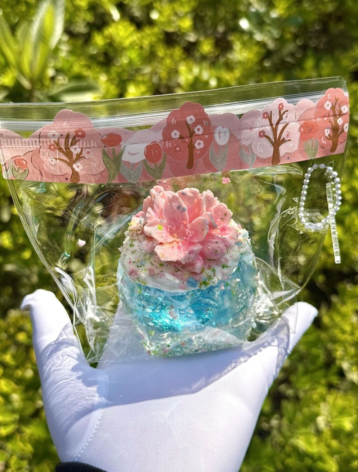 Glitter Gel Flower Drink Squishy Toy - Find Your Love Squishy