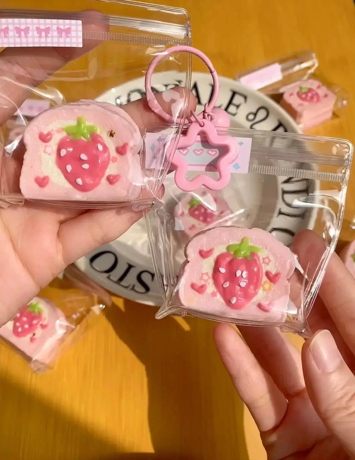 Mini Grape Strawberry Toast Taba Squishy Toy - Find Your Love