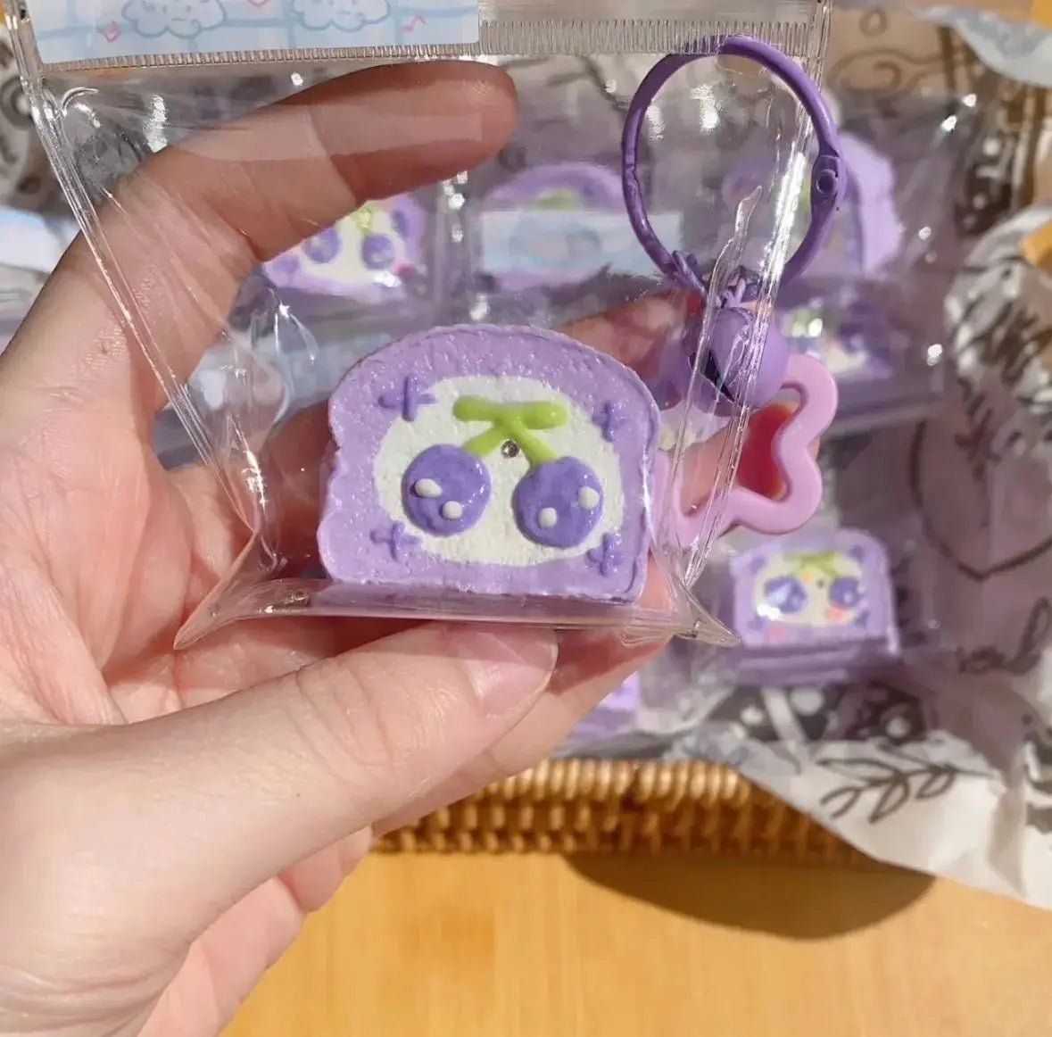 Mini Grape Strawberry Toast Taba Squishy Toy - Find Your Love