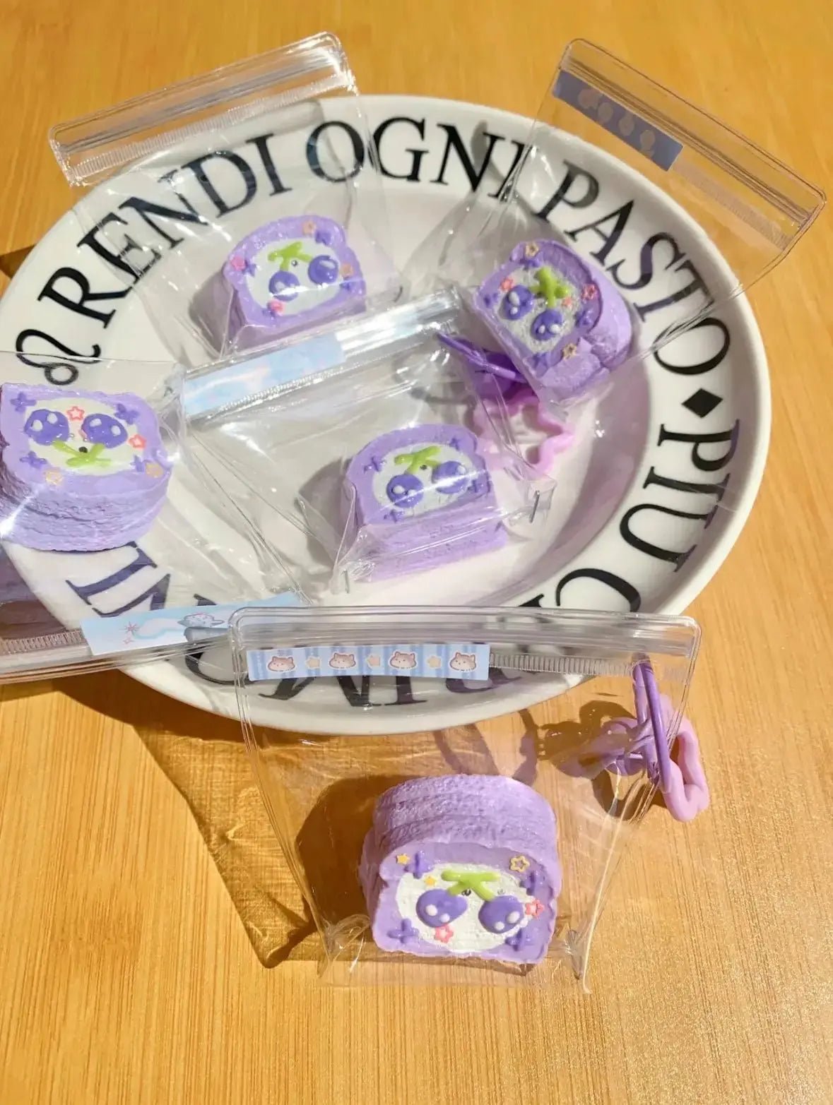 Mini Grape Strawberry Toast Taba Squishy Toy - Find Your Love