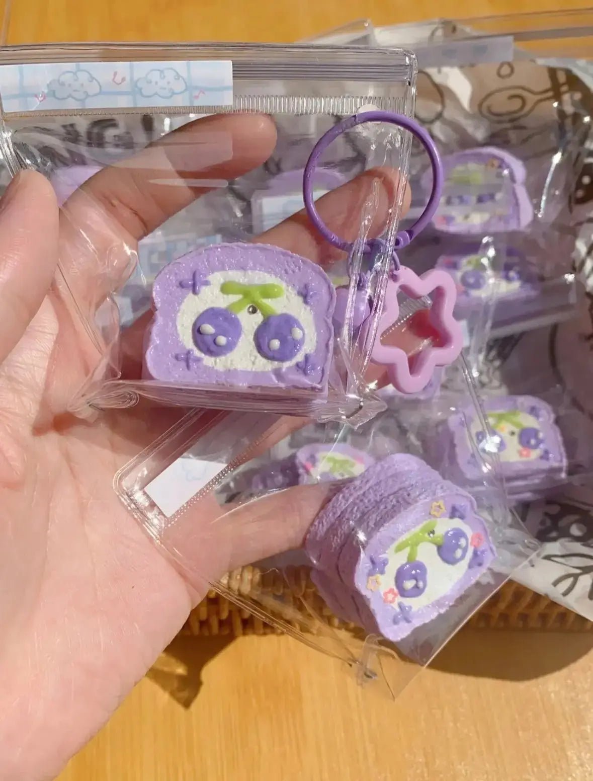 Mini Grape Strawberry Toast Taba Squishy Toy - Find Your Love