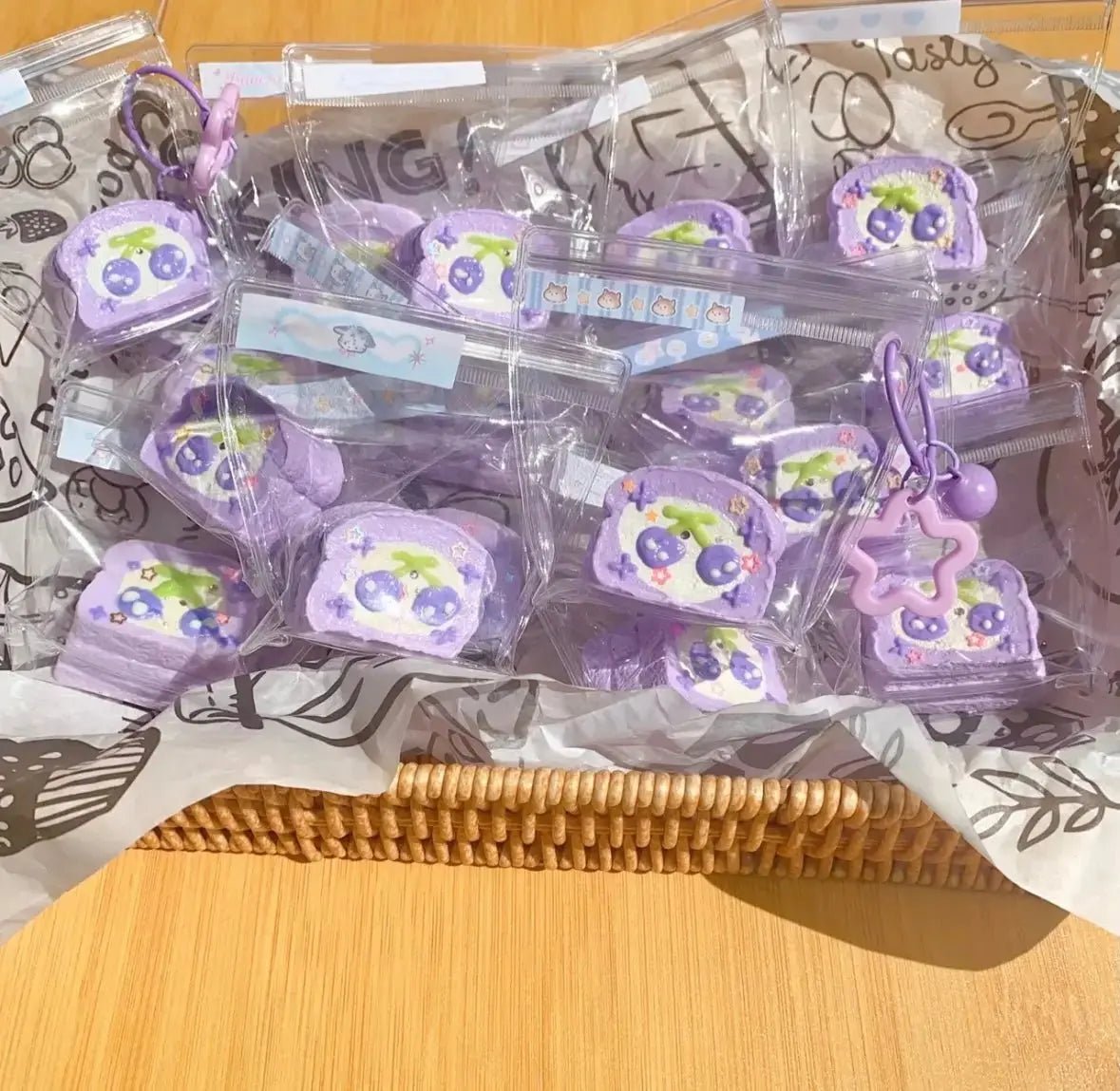 Mini Grape Strawberry Toast Taba Squishy Toy - Find Your Love