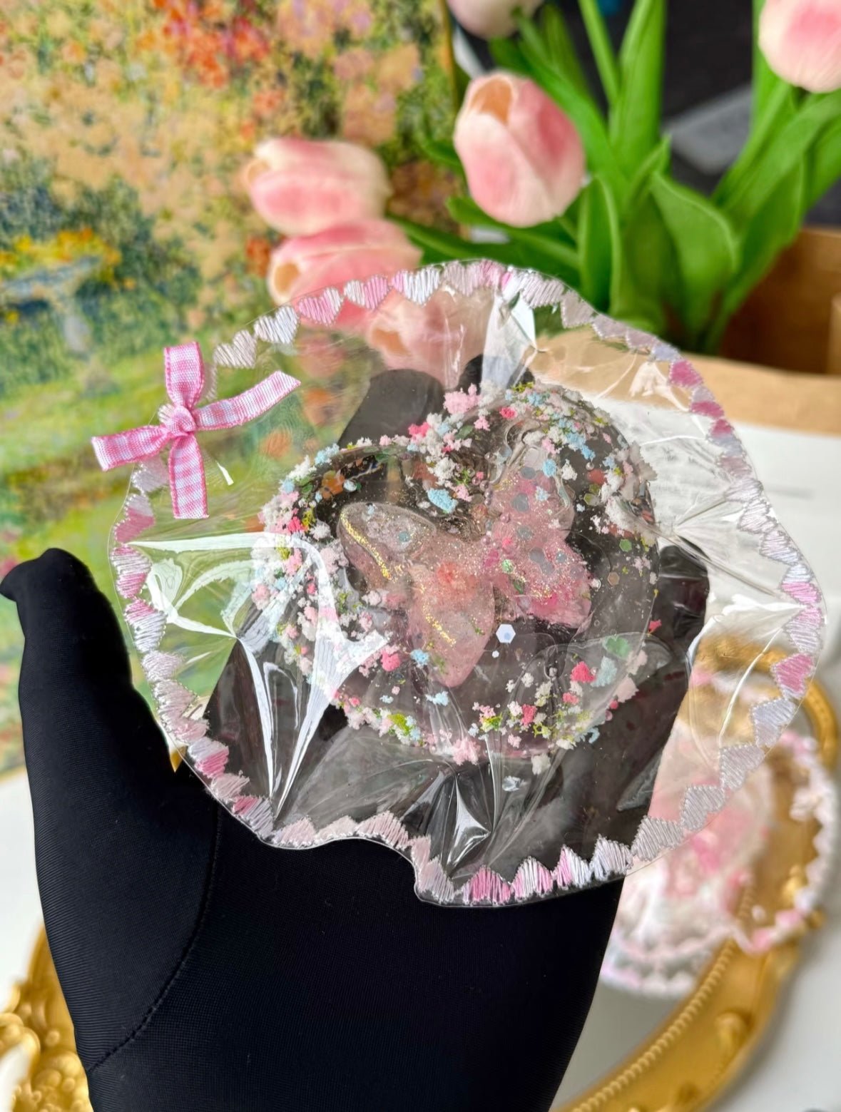 Pink Glitter Gel Heart Squishy Toy - Find Your Love Squishy