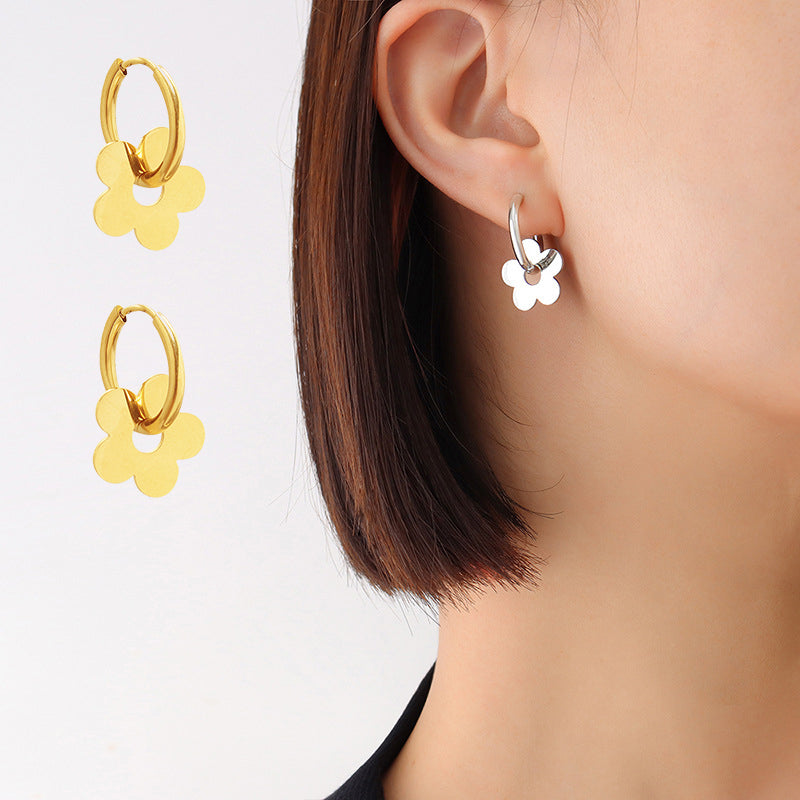 Sarita Floral Hoop Earrings
