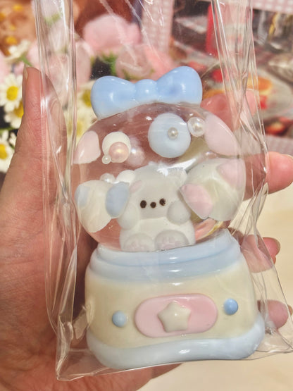 Clear Glitter Gel Bear Crystal Ball Taba Squishy Toy