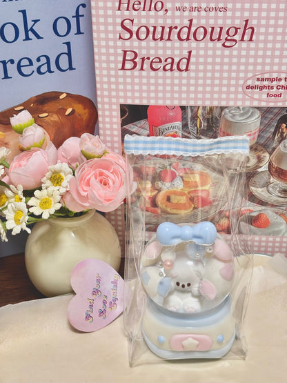 Clear Glitter Gel Bear Crystal Ball Taba Squishy Toy