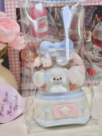 Clear Glitter Gel Bear Crystal Ball Taba Squishy Toy