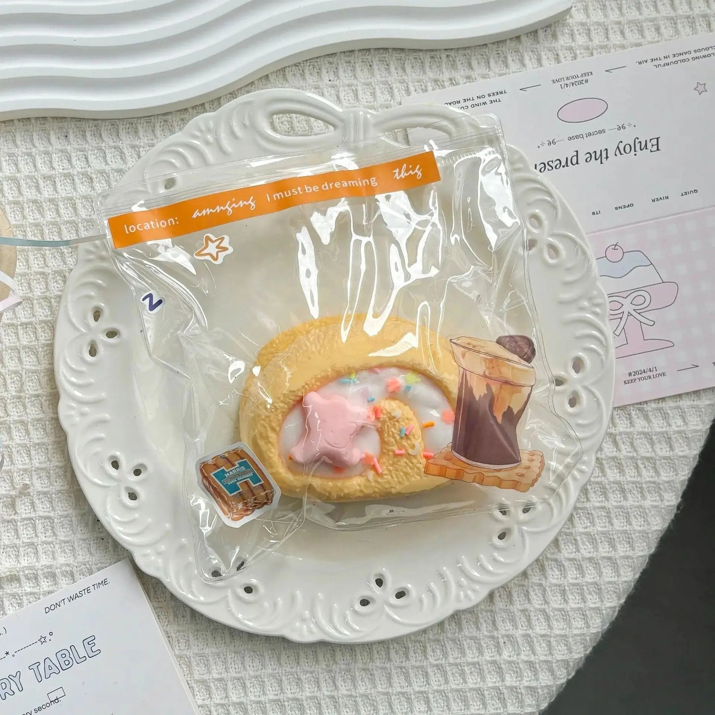 Cream Cheese Dessert Series Taba Squishy Toy - Find Your Love