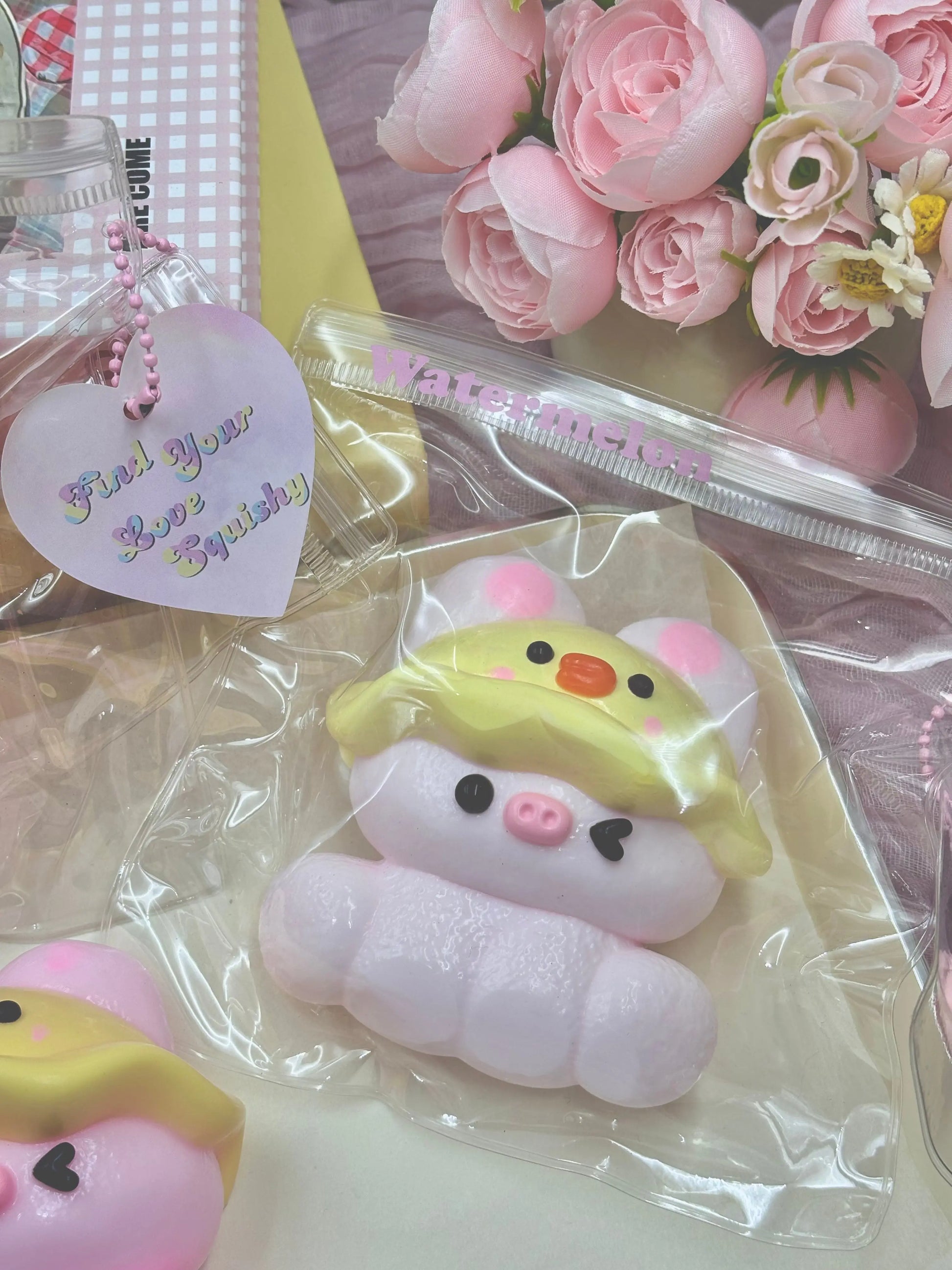 Cute Pig with Hat Taba Squishy Toy - Find Your Love