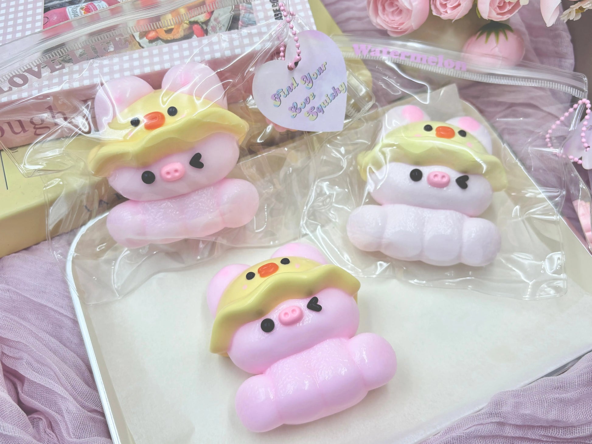 Cute Pig with Hat Taba Squishy Toy - Find Your Love