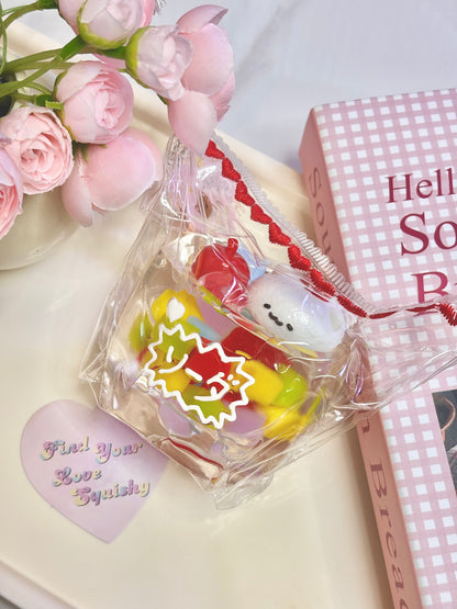 Glitter Gel Fruit Jelly Cup Squishy Toy Find Your Love Squishy