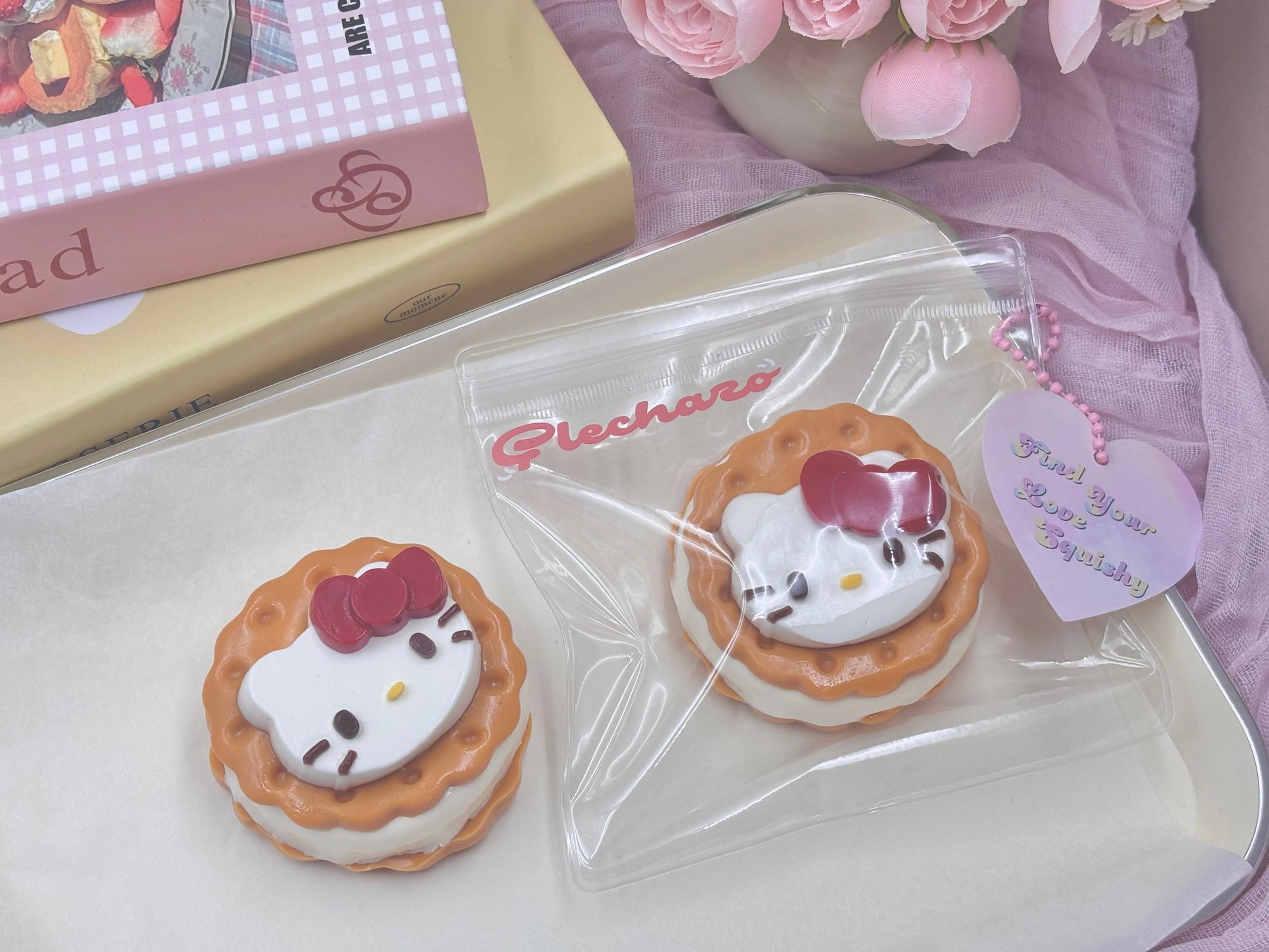 Hello Kitty Biscuit Taba Squishy Toy - Find Your Love