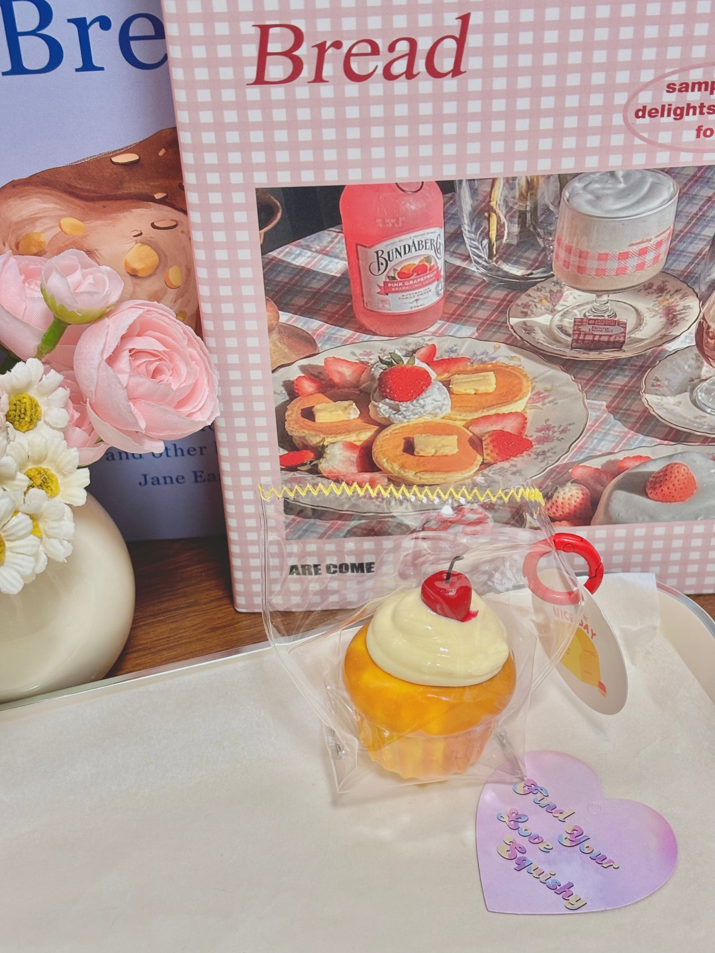 Mini Cherry Cupcake Taba Squishy Toy Find Your Love Squishy