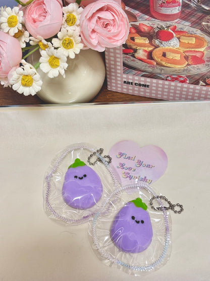 Mini Eggplant Taba Squishy Toy