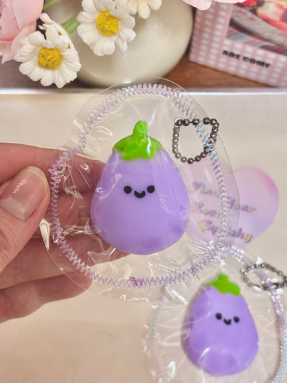 Mini Eggplant Taba Squishy Toy