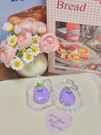 Mini Eggplant Taba Squishy Toy