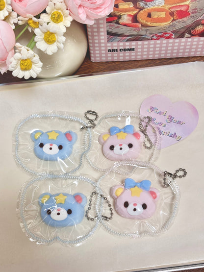 Mini Little Twin Stars Bear Taba Squishy Toy
