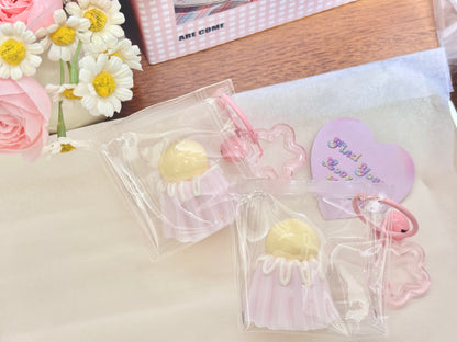Mini Strawberry Canelé Taba Squishy Toy
