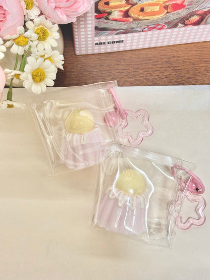 Mini Strawberry Canelé Taba Squishy Toy