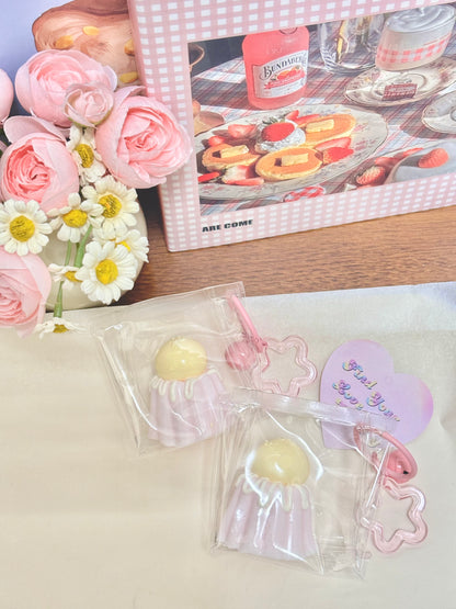 Mini Strawberry Canelé Taba Squishy Toy