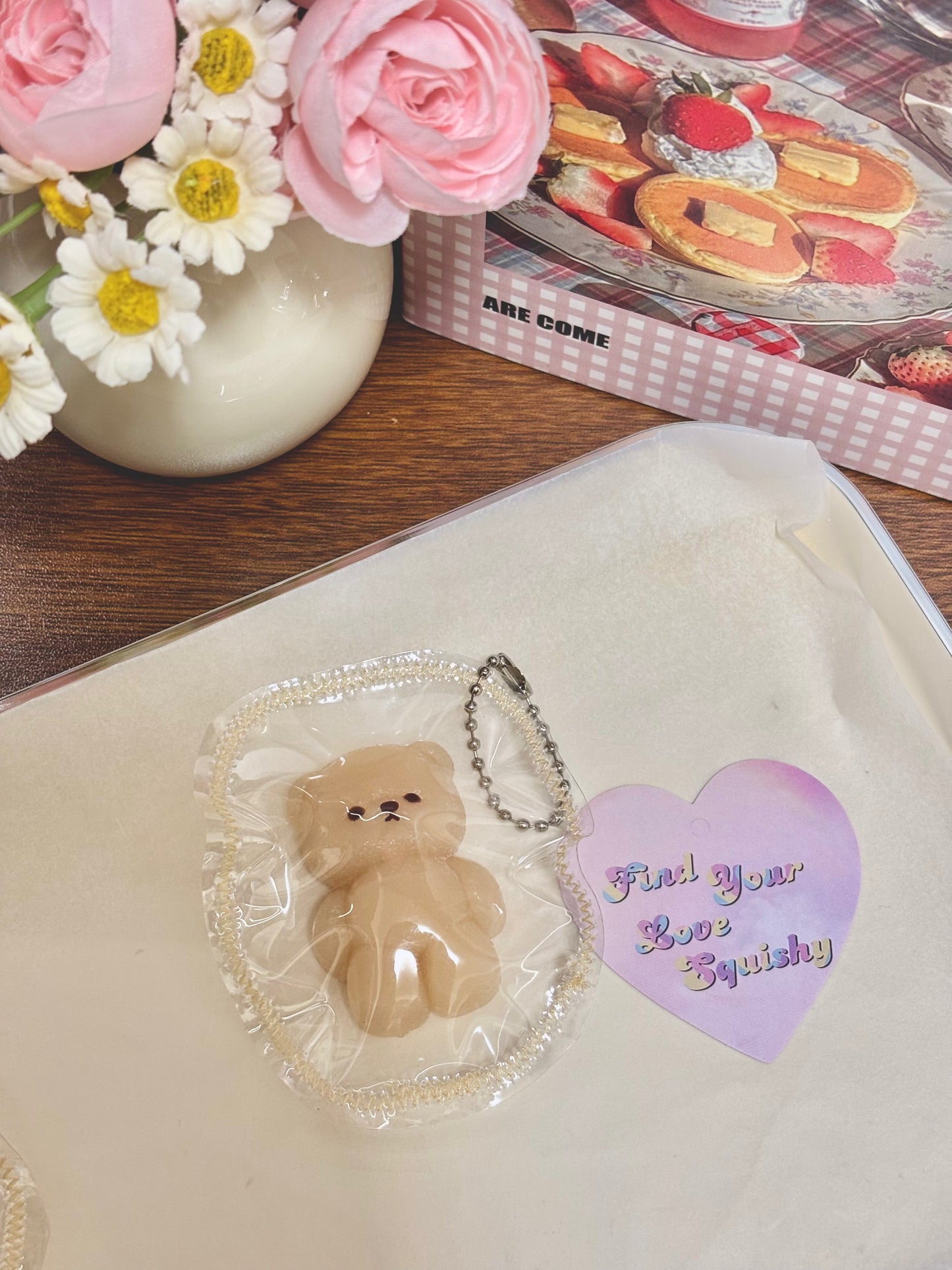 Mini Teddy Bear Taba Squishy Toy