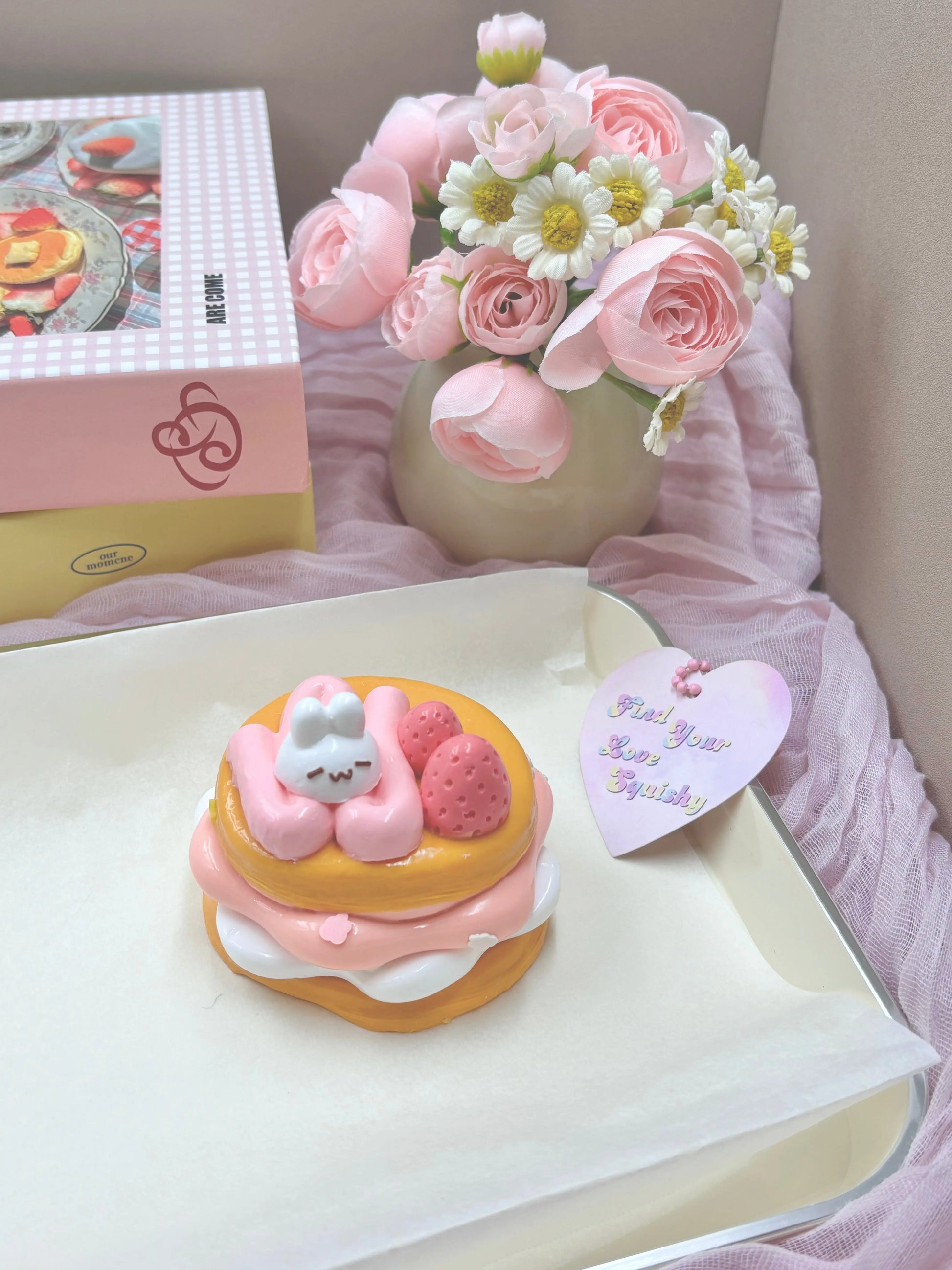 Rabbit Strawberry Cake Taba Squishy Toy - Find Your Love