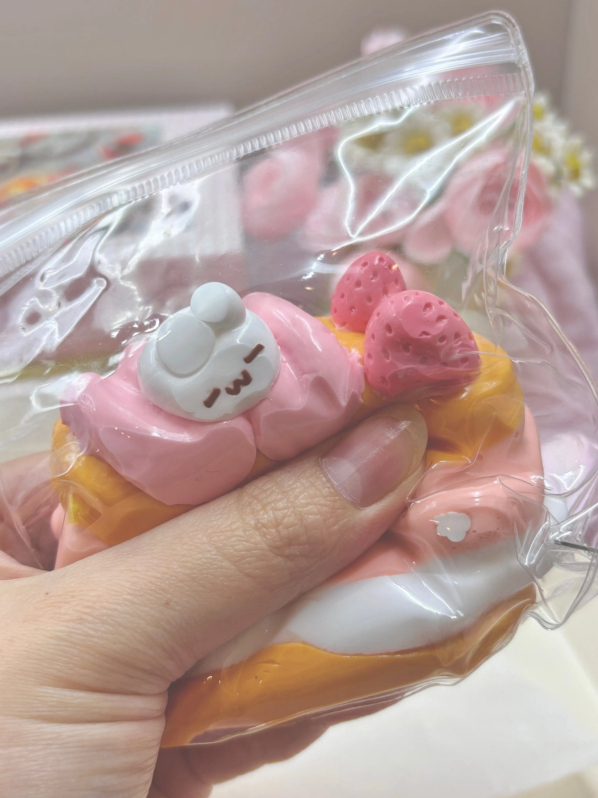 Rabbit Strawberry Cake Taba Squishy Toy - Find Your Love