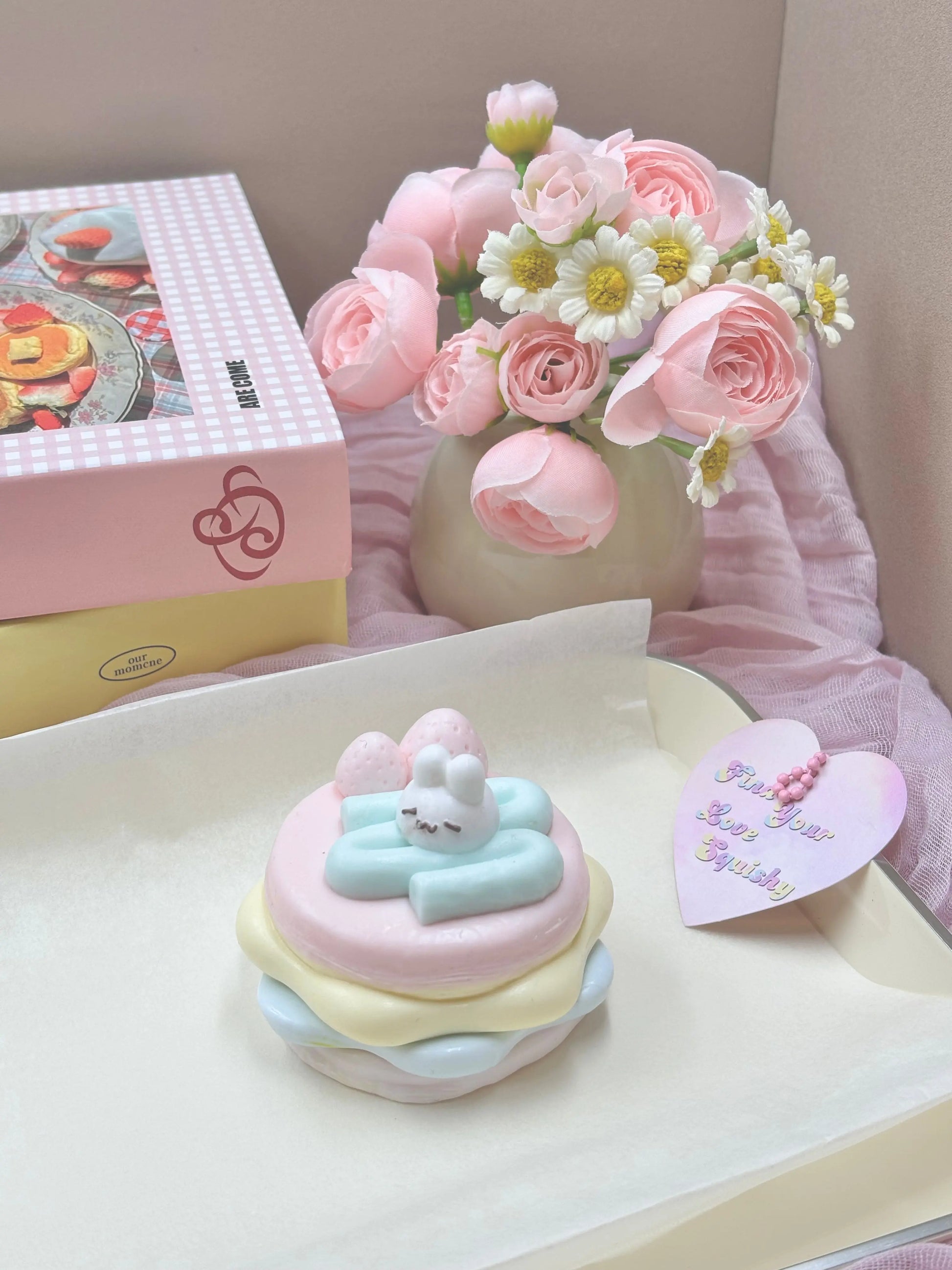 Rainbow Rabbit Strawberry Cake Taba Squishy Toy - Find Your Love