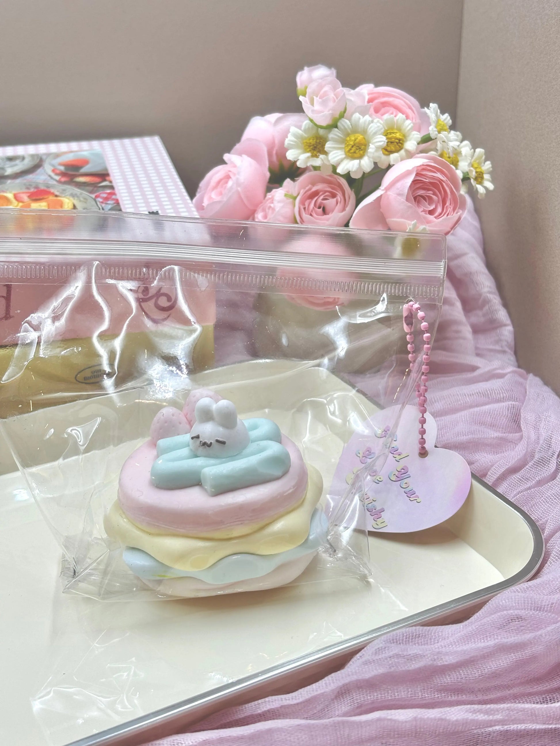 Rainbow Rabbit Strawberry Cake Taba Squishy Toy - Find Your Love