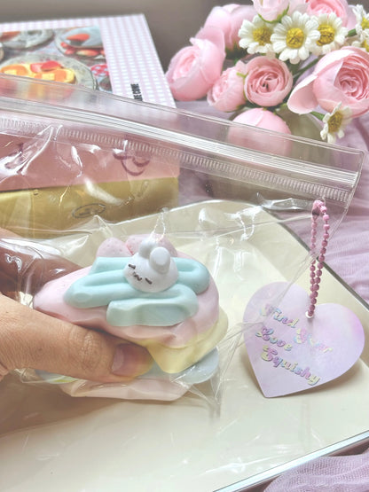 Rainbow Rabbit Strawberry Cake Taba Squishy Toy - Find Your Love