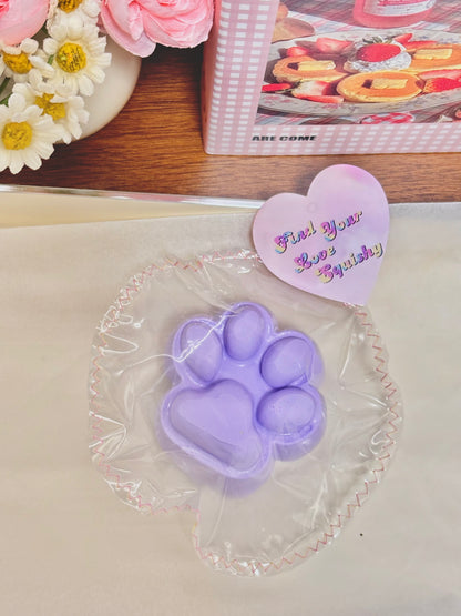 Small Purple Cat Paw Taba Squishy Toy