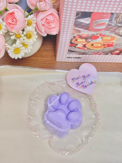 Small Purple Cat Paw Taba Squishy Toy
