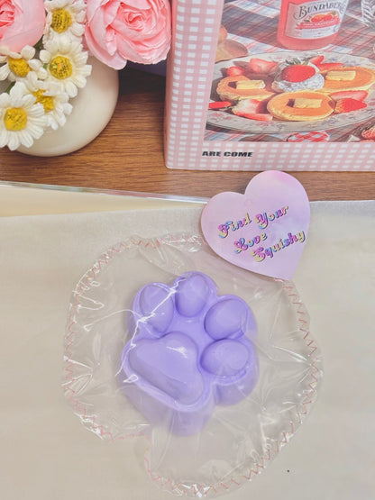 Small Purple Cat Paw Taba Squishy Toy