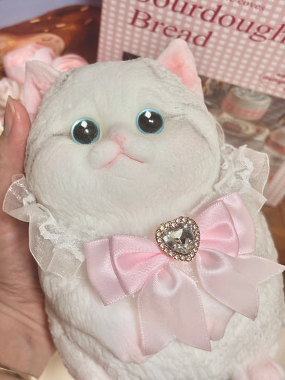 Super Big Flocked Stretching Cat Taba Squishy Toy