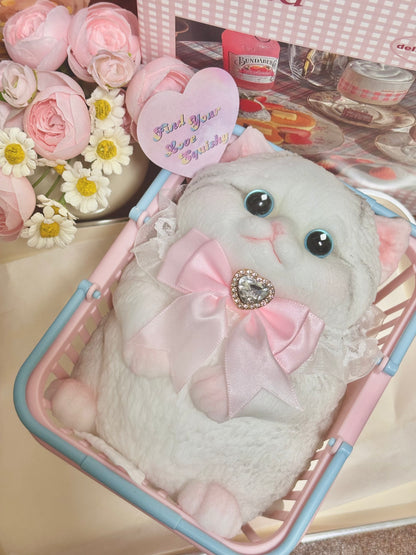 Super Big Flocked Stretching Cat Taba Squishy Toy