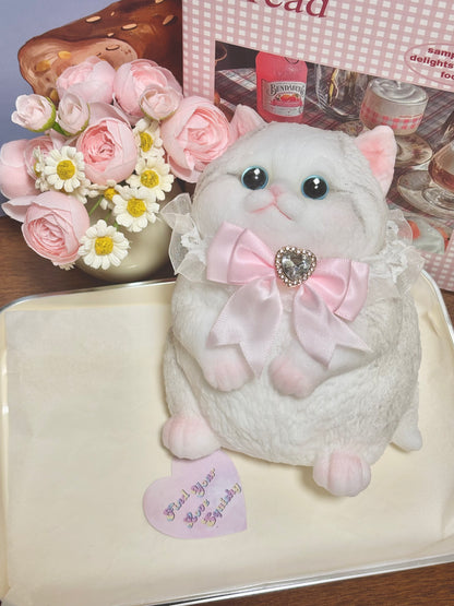 Super Big Flocked Stretching Cat Taba Squishy Toy