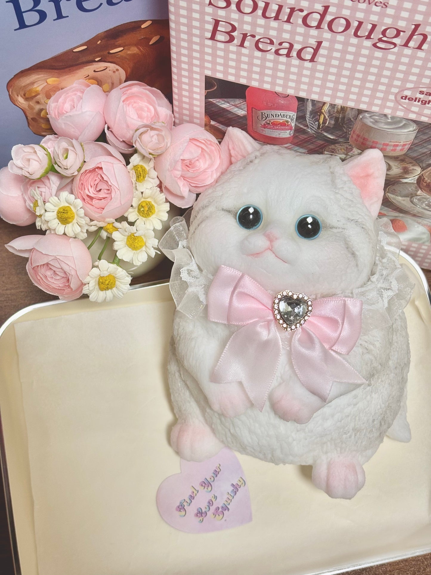 Super Big Flocked Stretching Cat Taba Squishy Toy
