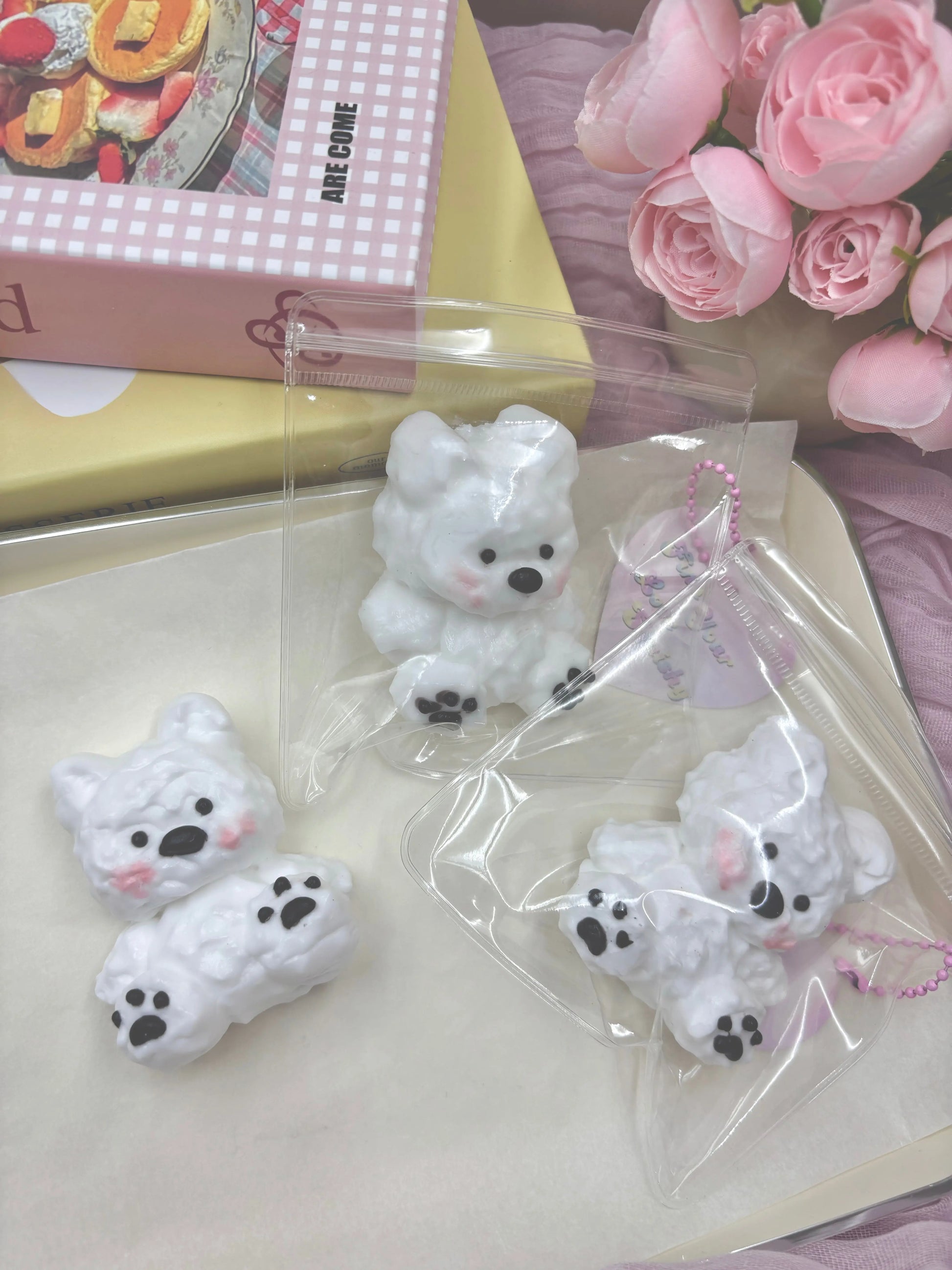 White Dog Taba Squishy Toy - Find Your Love