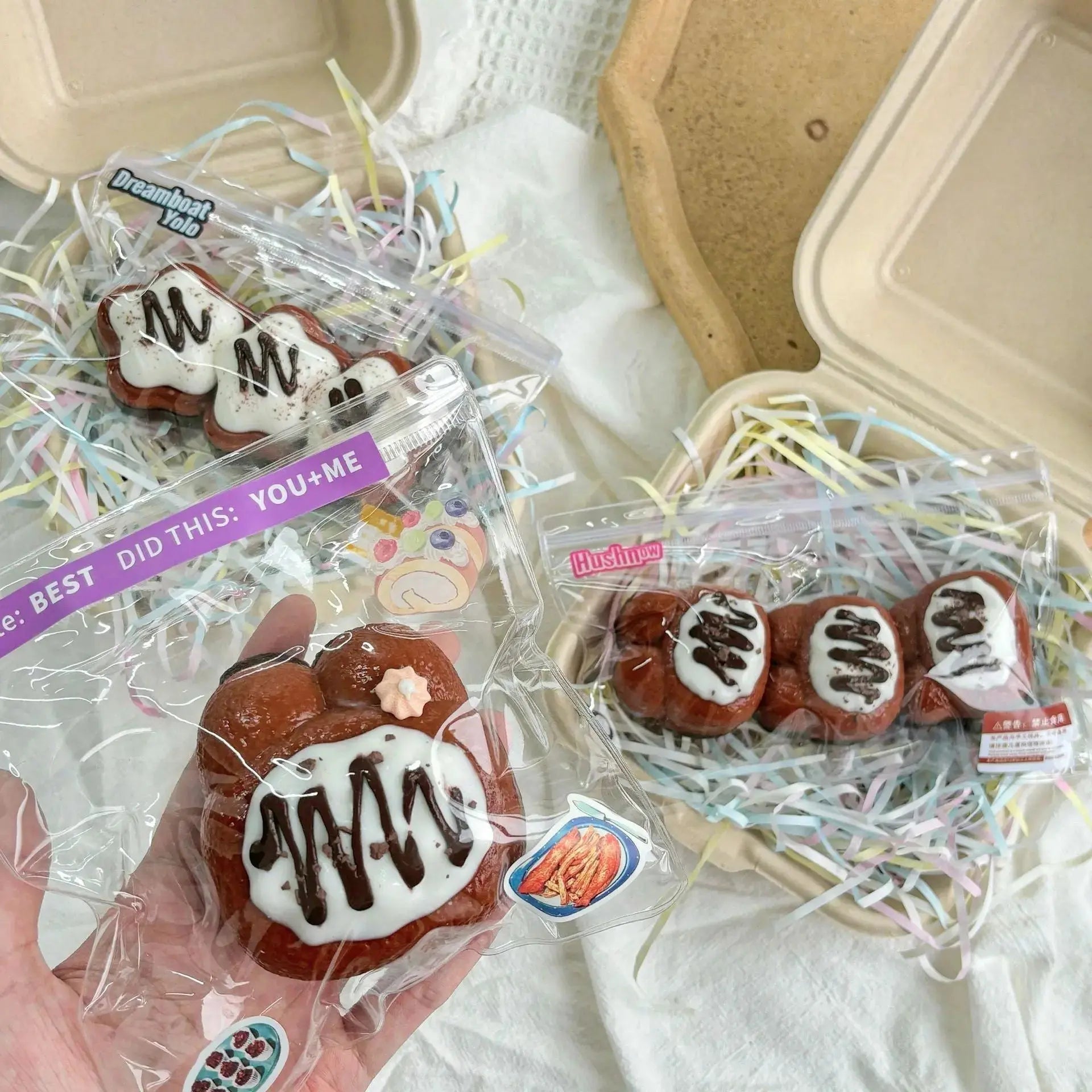 Chocolate Cake Dessert Series Taba Squishy Toy - Find Your Love