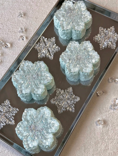 Glitter Blue Snowflake Taba Squishy Toy - Find Your Love Squishy